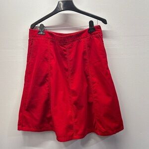 L.L. Bean red corduroy Classic Fit women skirt Garment size 12 100% cotton282460